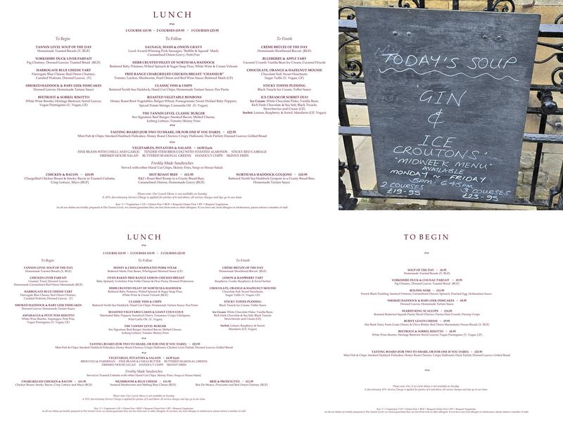 The Tannin Level Menu