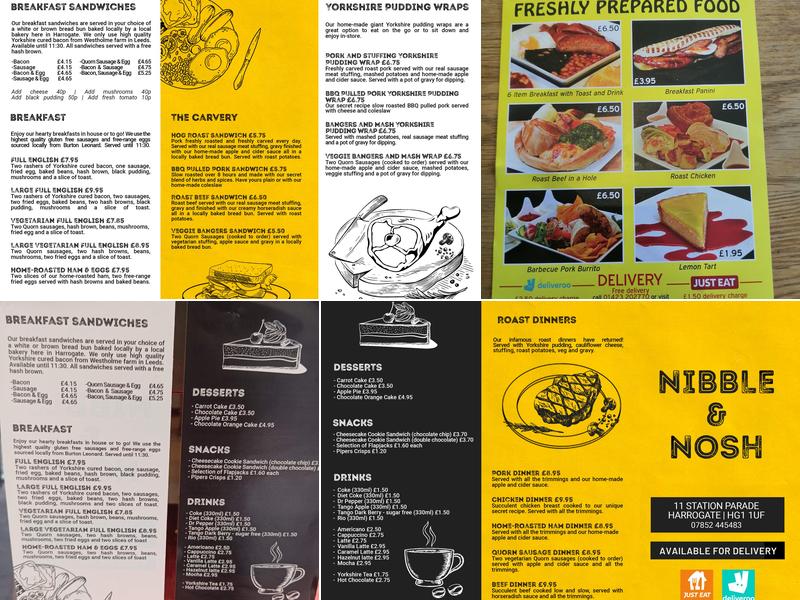 Nibble & Nosh Menu