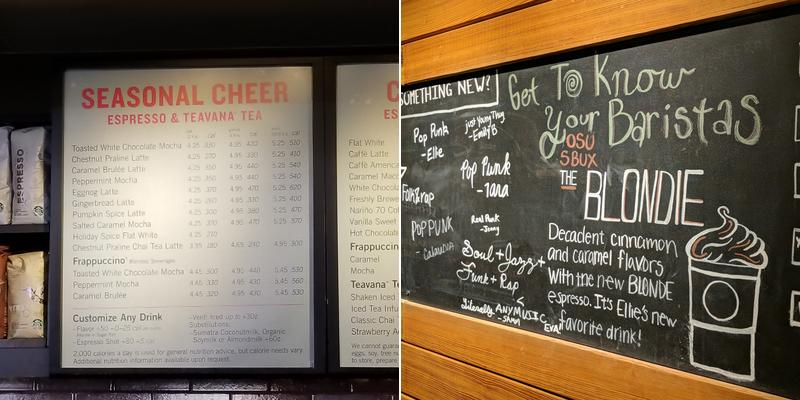 Starbucks Menu