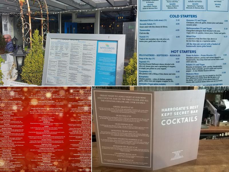 Mykonos Bar & Grill Menu