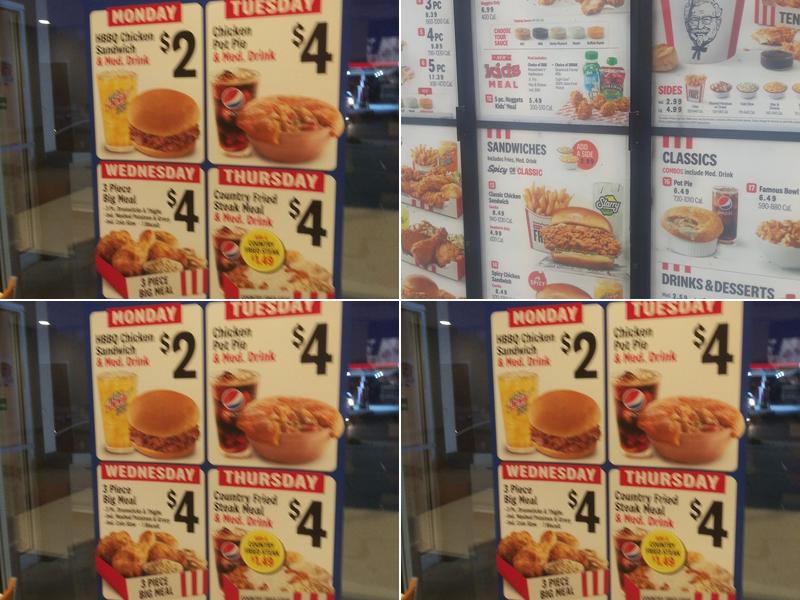 KFC Menu