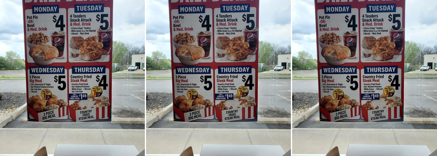 KFC Menu