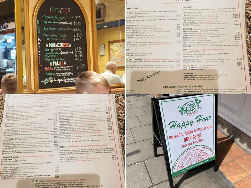Florios Pizzeria Menu
