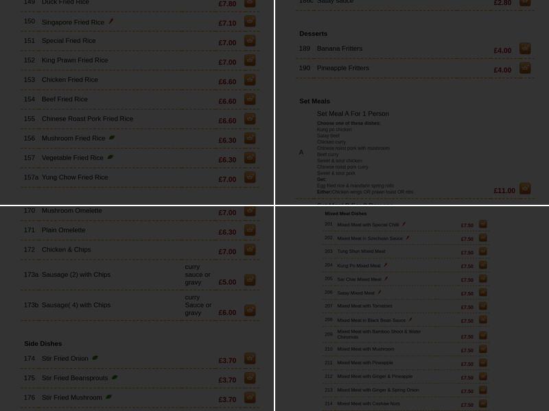 Xing Long Chinese Takeaway Menu