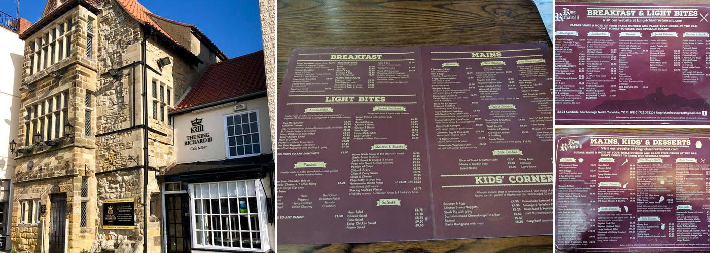 The King Richard III Menu