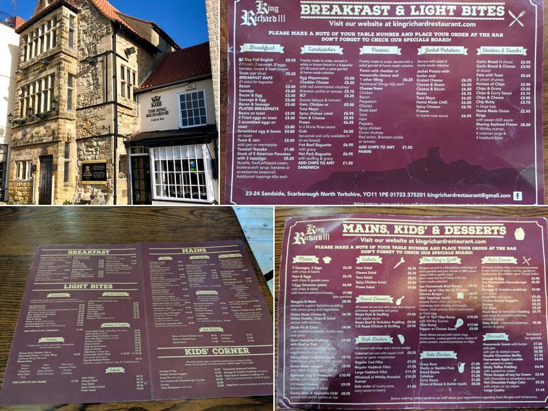 The King Richard III Menu