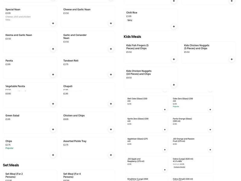 Bengal Heritage Menu