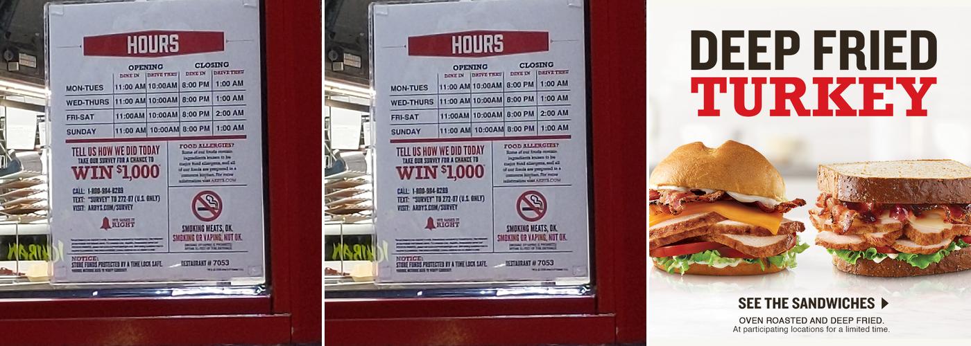 Arby's Menu