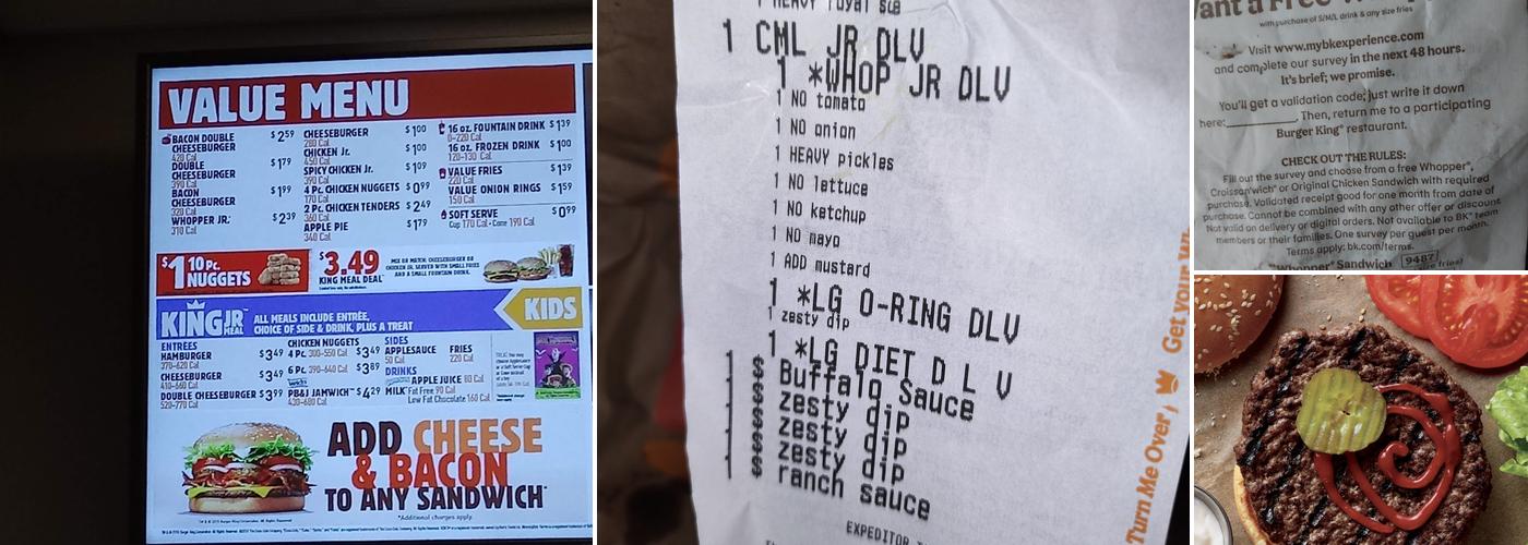 Burger King Menu