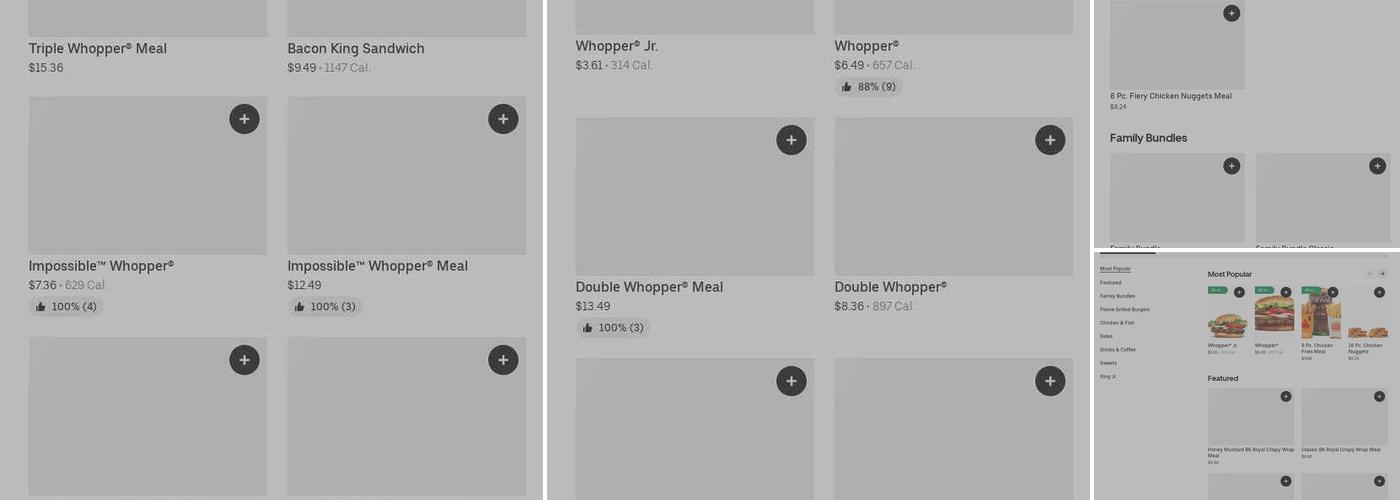 Burger King Menu