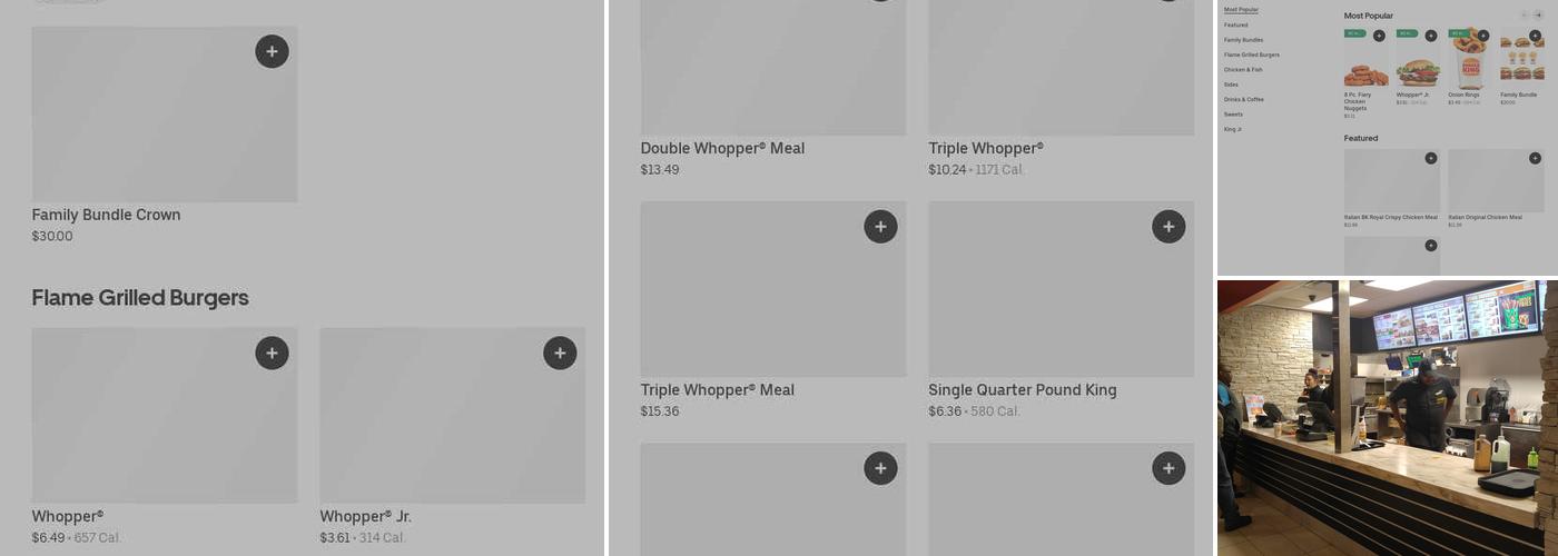 Burger King Menu