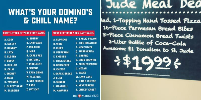 Domino's Pizza Menu