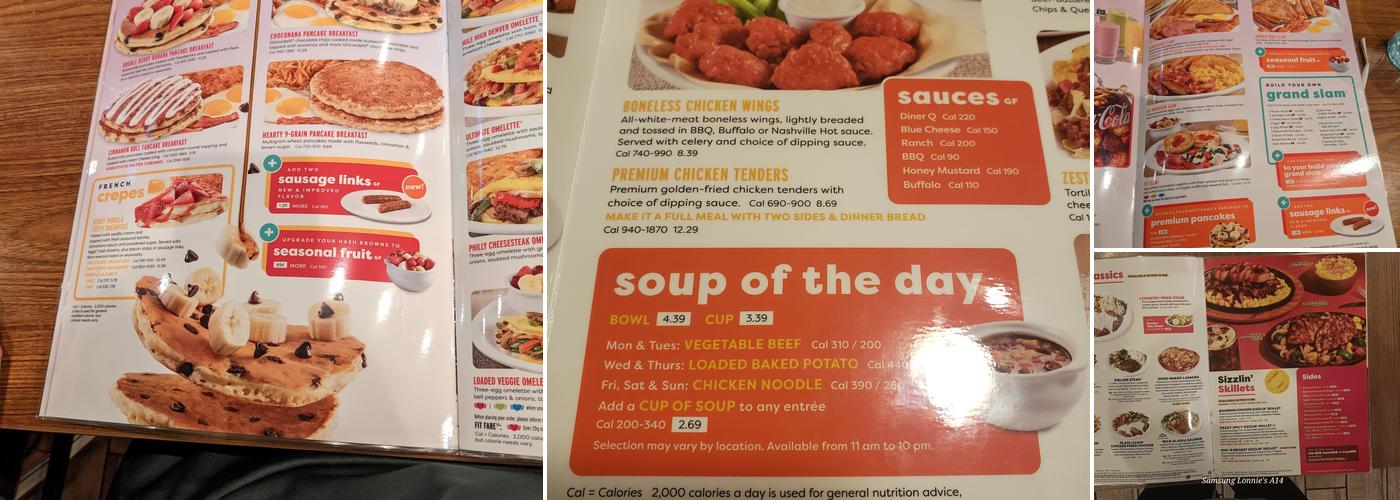 Denny's Restaurant Menu