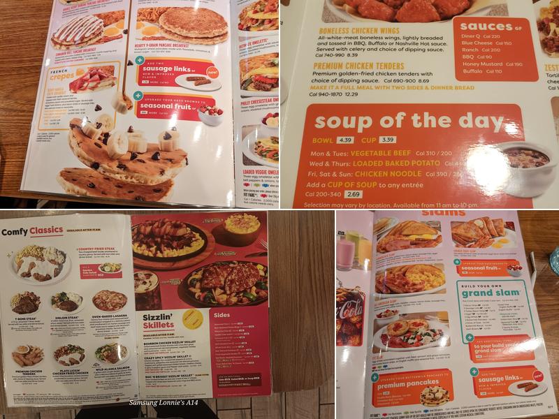 Denny's Restaurant Menu