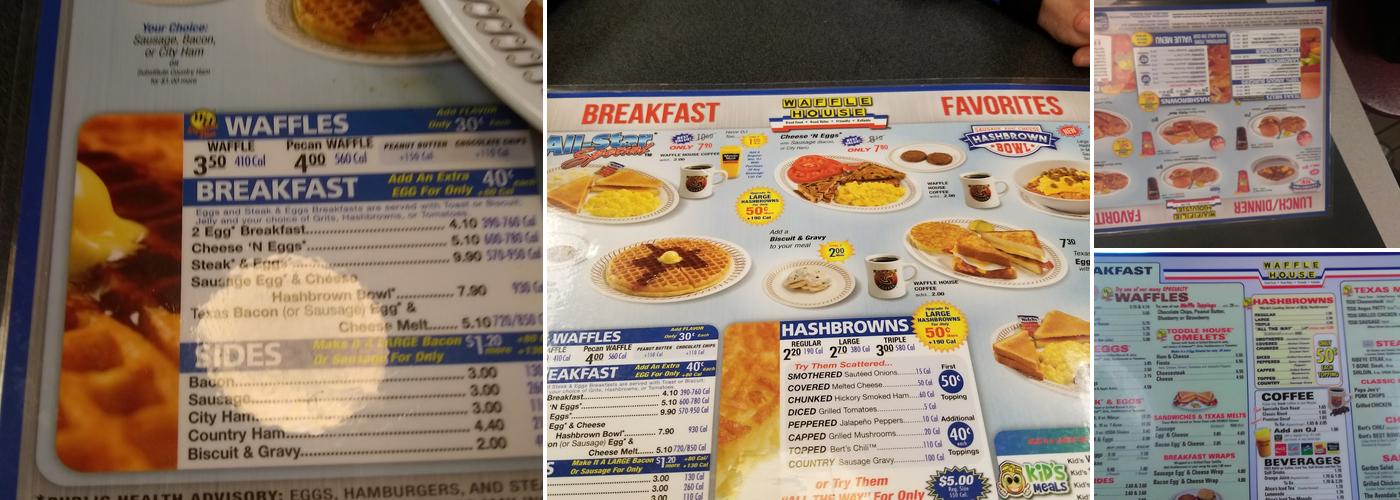 Waffle House Menu