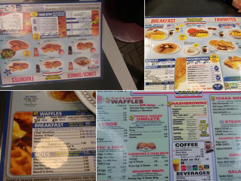 Waffle House Menu
