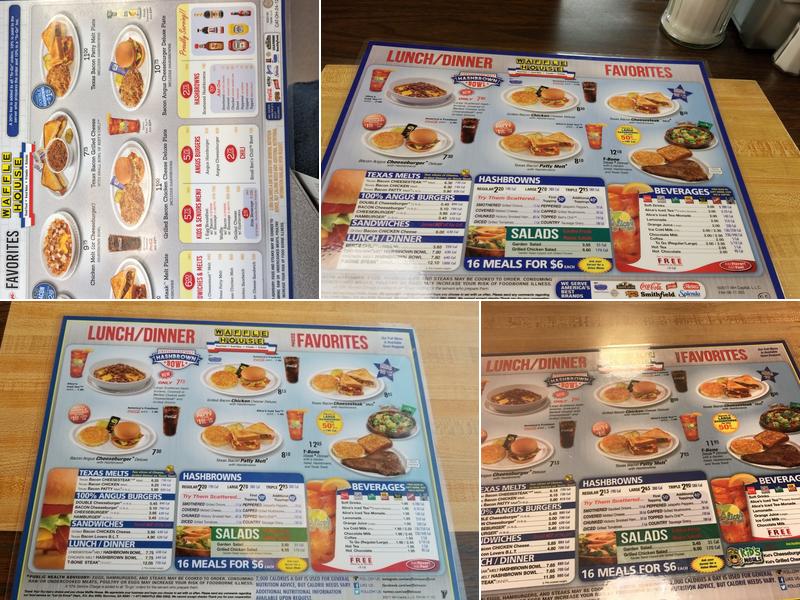 Waffle House Menu