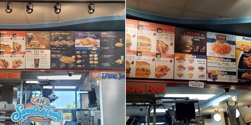 A&W Restaurant Menu