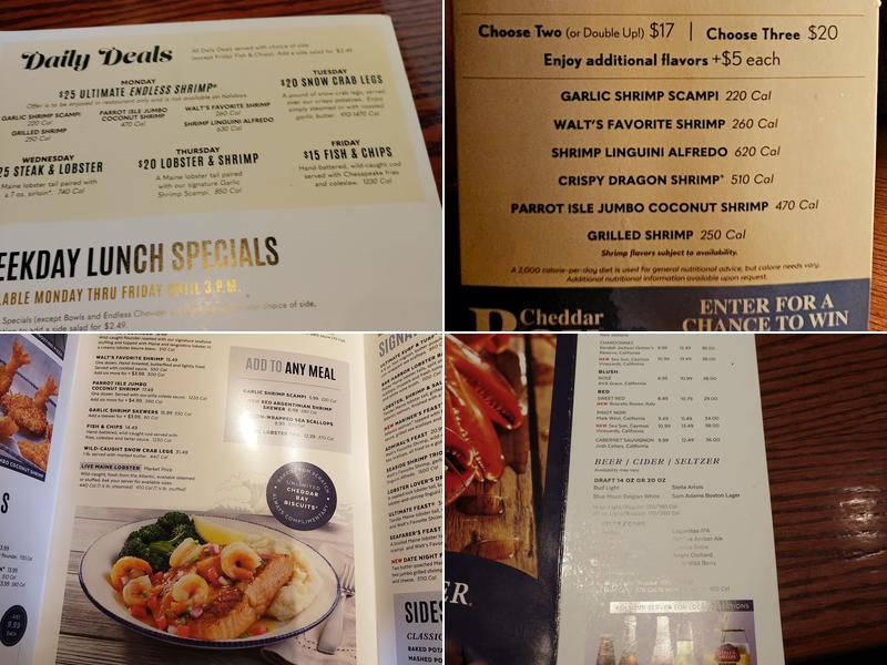 Red Lobster Menu