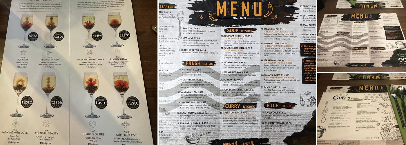 Thai River Durham Menu
