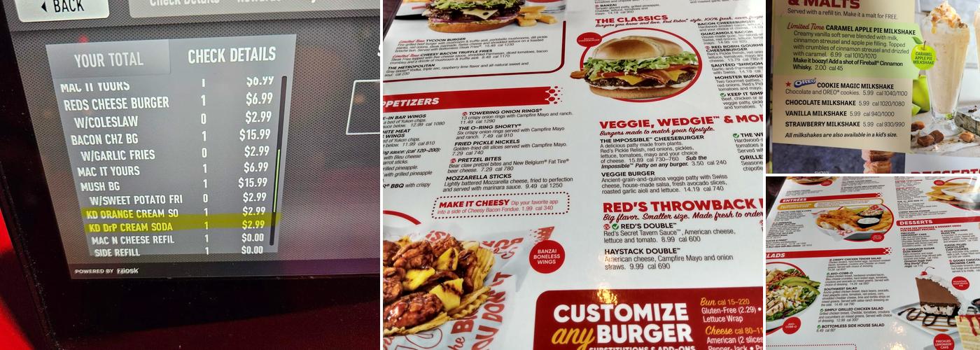 Red Robin Gourmet Burgers and Brews Menu
