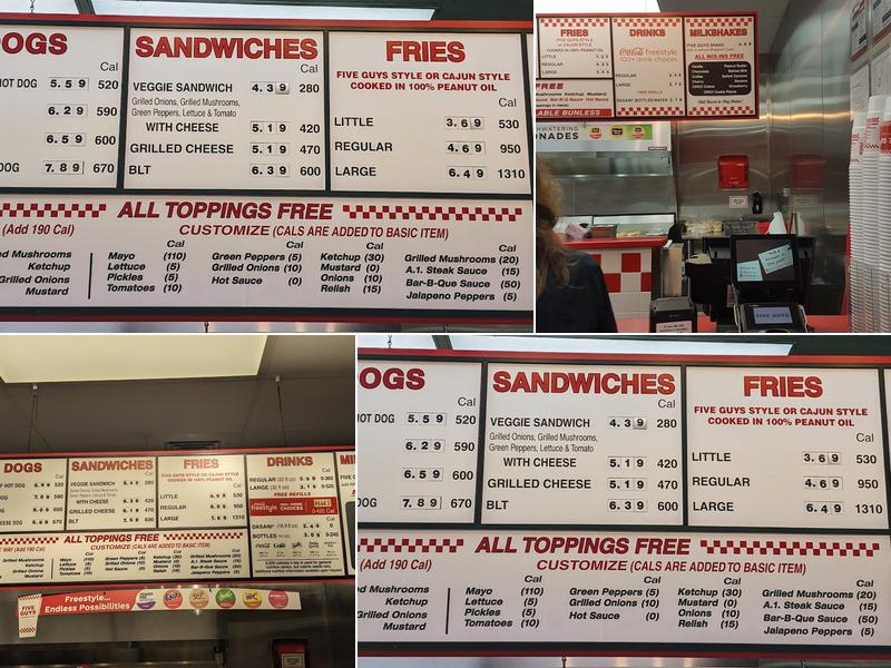 Five Guys Menu