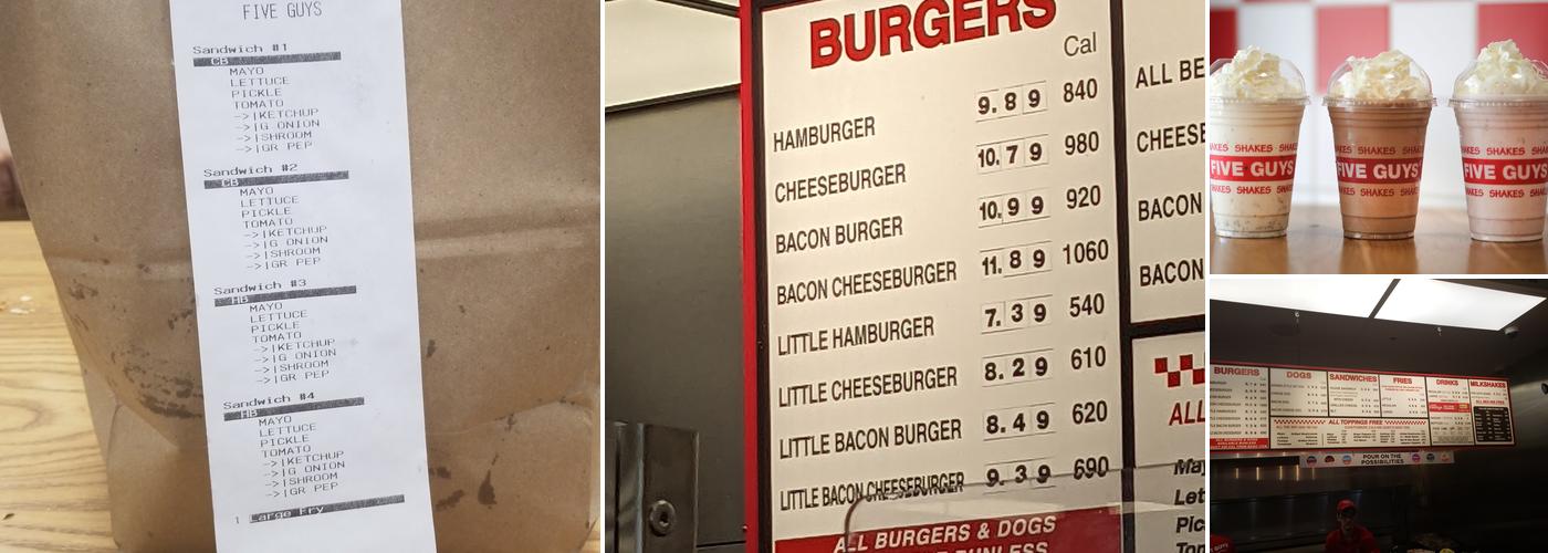 Five Guys Menu