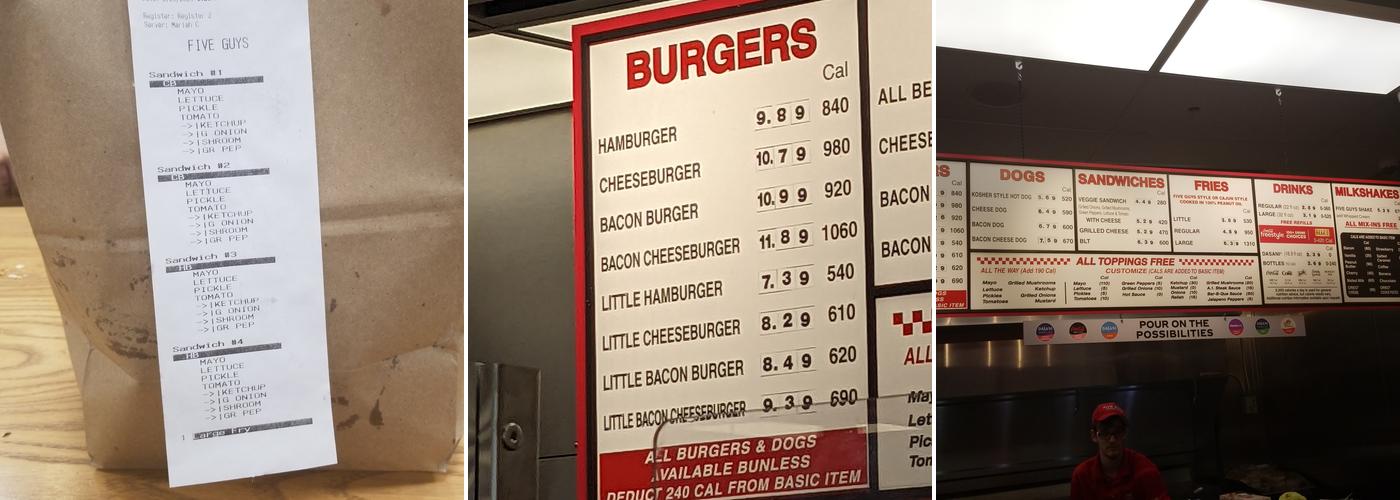 Five Guys Menu