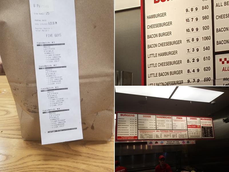 Five Guys Menu