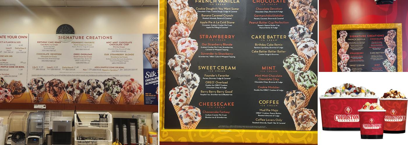 Cold Stone Creamery Menu
