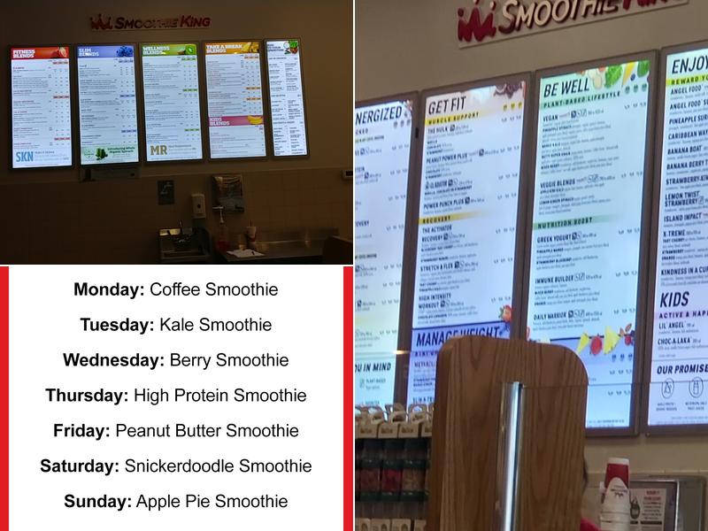 Smoothie King Menu