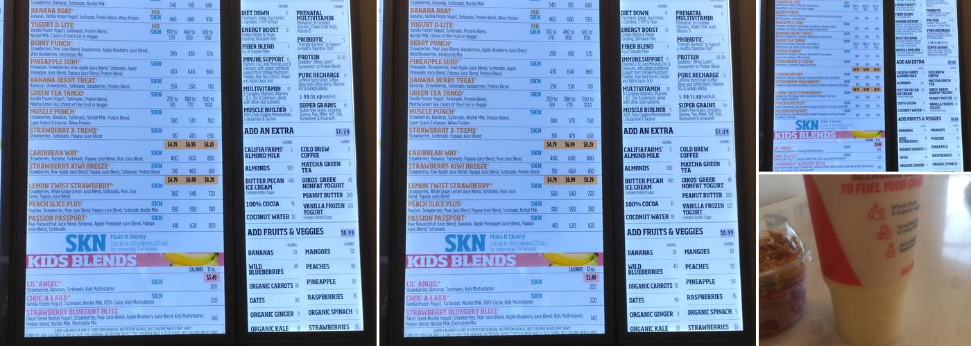 Smoothie King Menu
