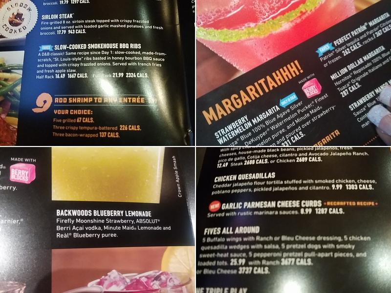 Dave & Buster's Columbus - Polaris Menu
