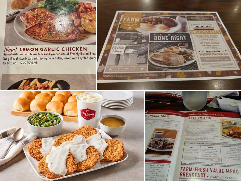 Bob Evans Menu