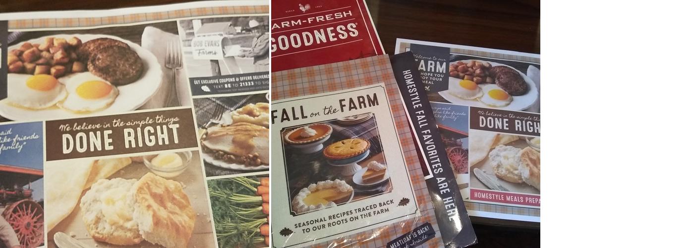 Bob Evans Menu