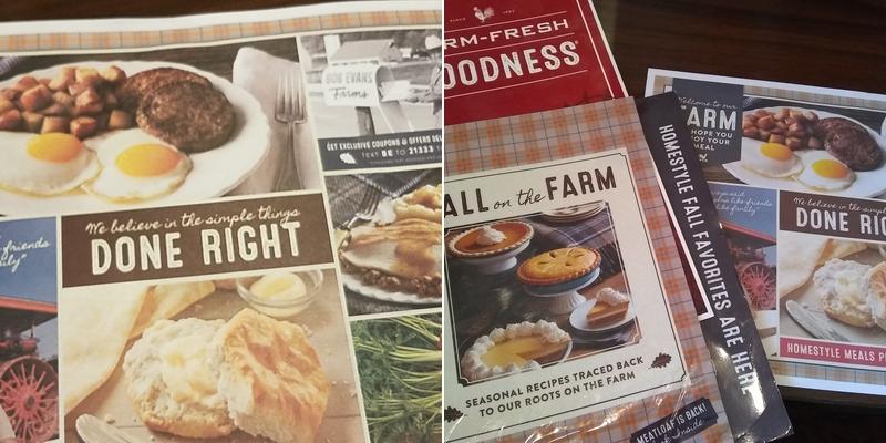 Bob Evans Menu