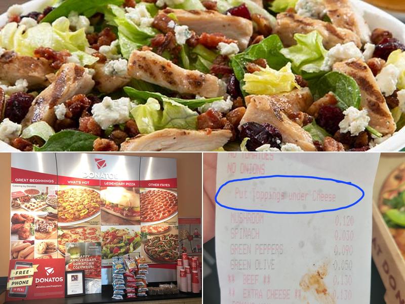 Donatos Pizza Menu