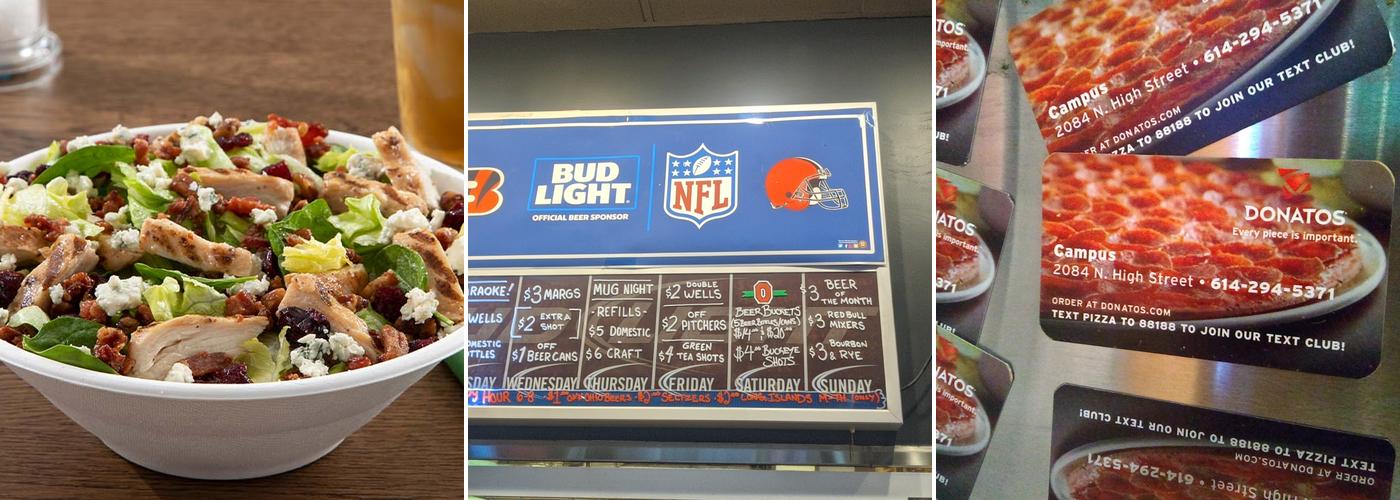 Donatos Pizza Menu
