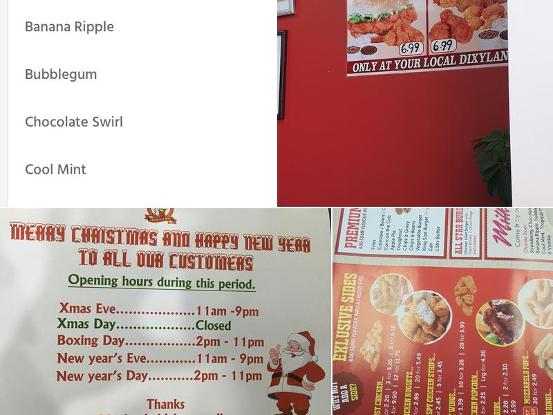 Dixyland Chicken & Ribs Menu