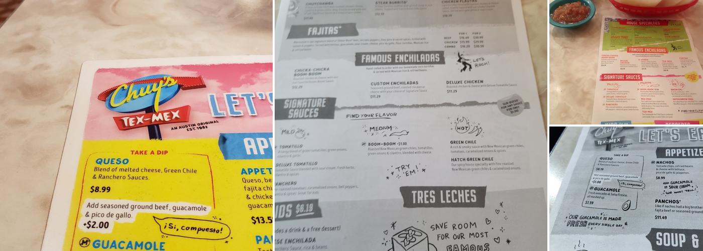 Chuy's Menu