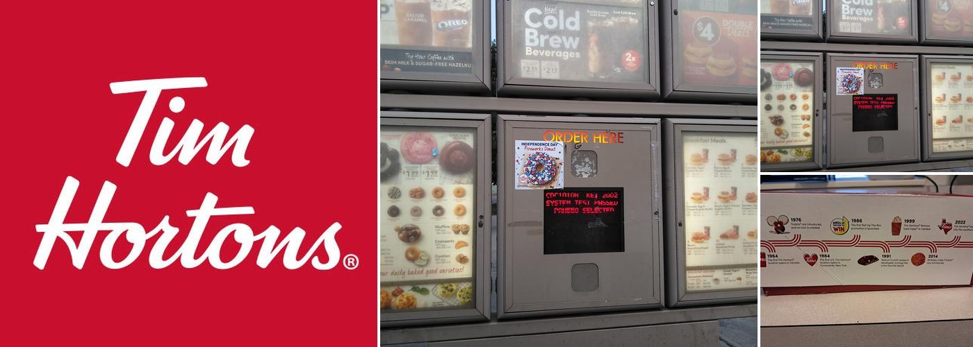 Tim Hortons Menu