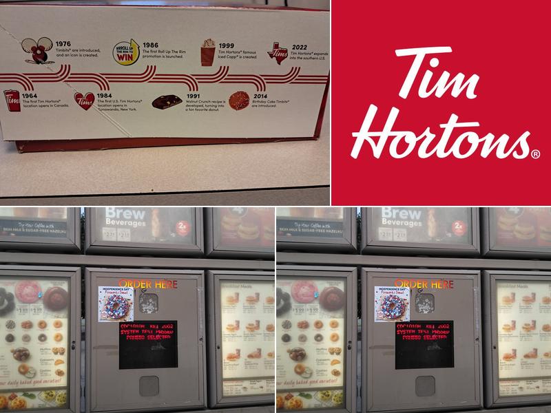 Tim Hortons Menu