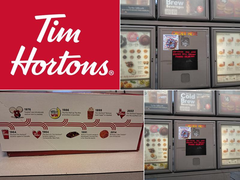 Tim Hortons Menu