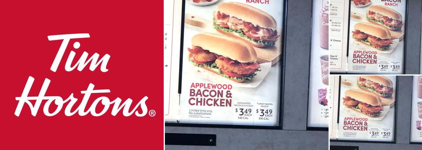 Tim Hortons Menu