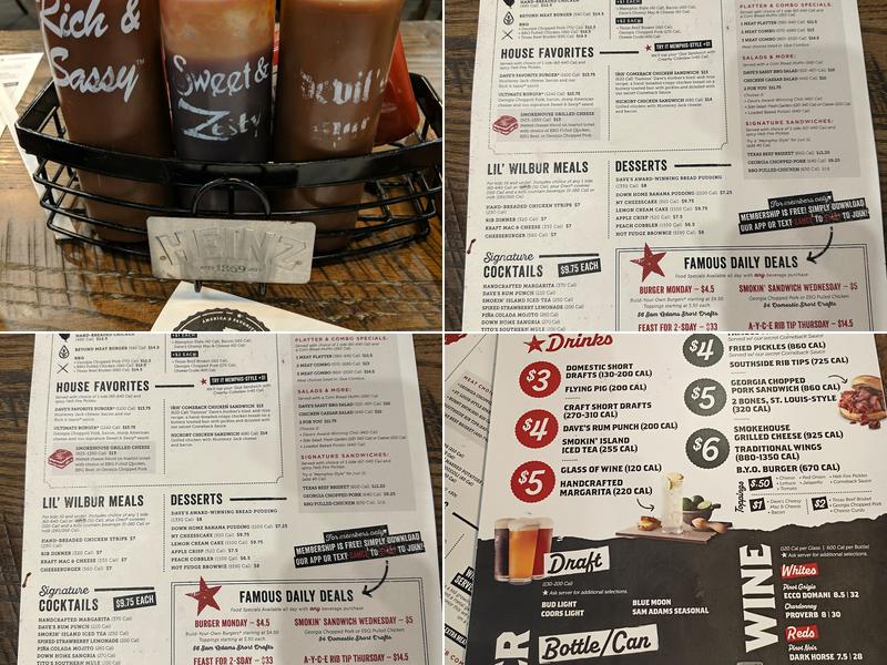 Famous Dave's Bar-B-Que Menu