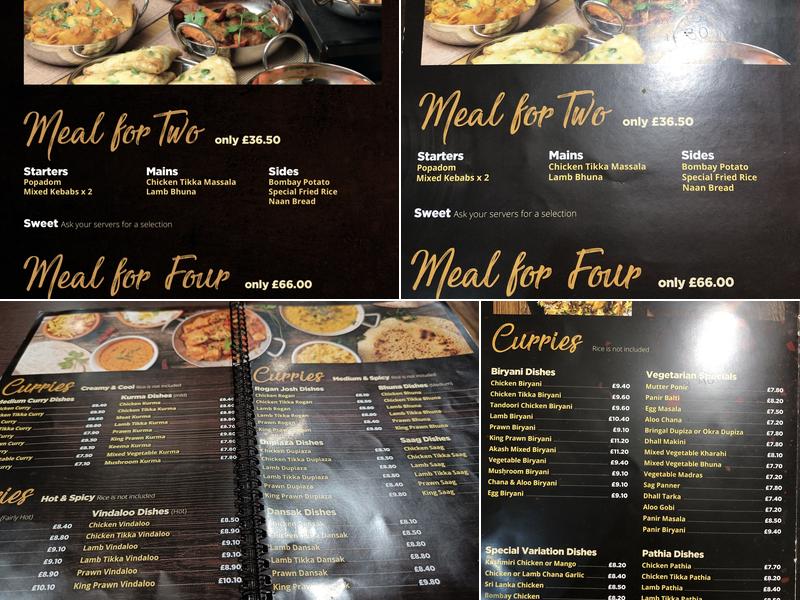 Akash Tandoori Menu