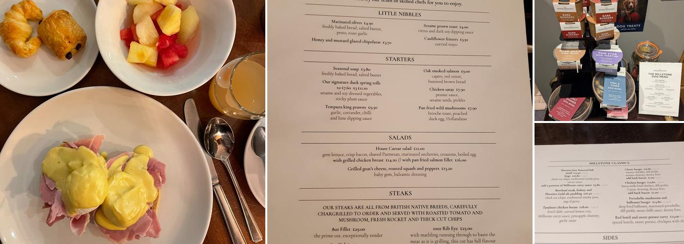 The Millstone, Mellor Menu