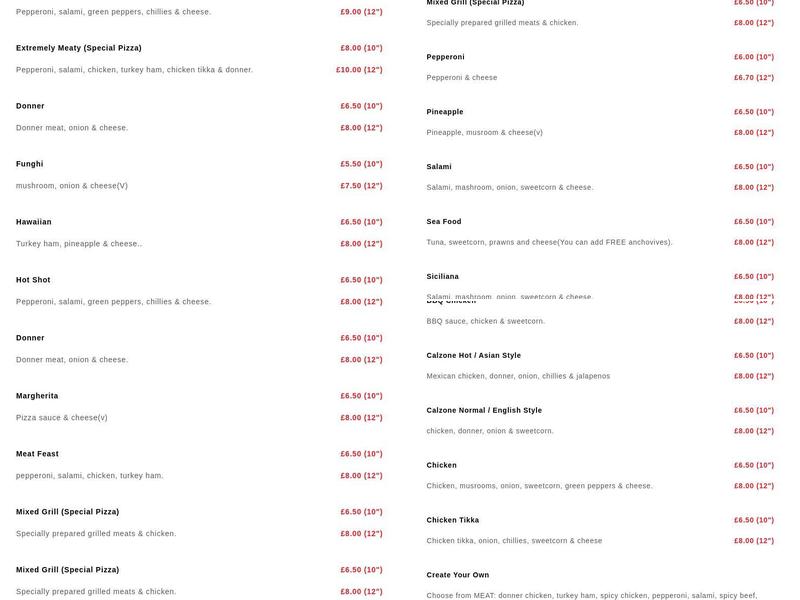 Turkish Best Kebab Menu