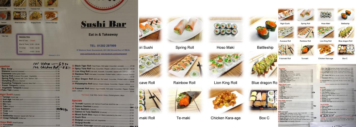Sushi and Roll Menu