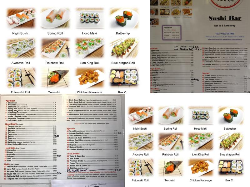 Sushi and Roll Menu